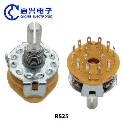Calidad Muestras libres ángulo de cambio 60 grados alfa rs25 25 mm 2 3 4 5 6 7 8 9 10 1112 posición selector de voltaje del interruptor rotativo fábrica