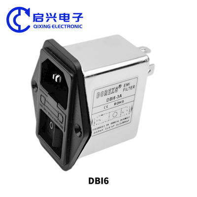 DBI6 Filtro EMI Filtro de ruido de línea de alimentación AC 6A con toma IEC