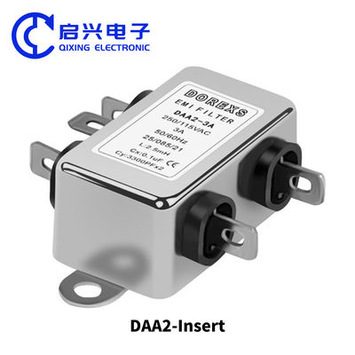 DAA2 Inserción de filtro EMI de fase única 220V 3A 6A 10A 50/60Hz