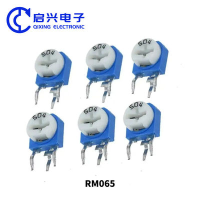 RM065 Potenciómetro de recortador azul y blanco Resistor ajustable variable RM065 101/501/102/103/104-503