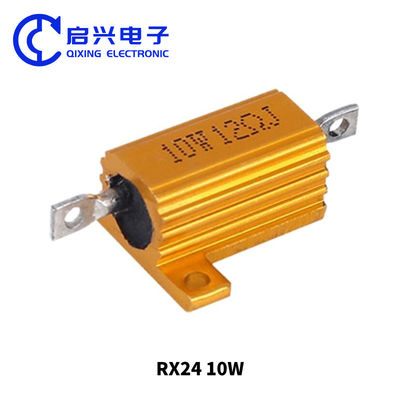 RXG24 Resistente de cuerda de alambre 10W 12ohm Resistente de concha de aluminio de oro