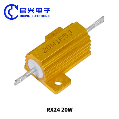 Resistor de herida de alambre de concha de aluminio de alta potencia de oro de 20W OEM ODM