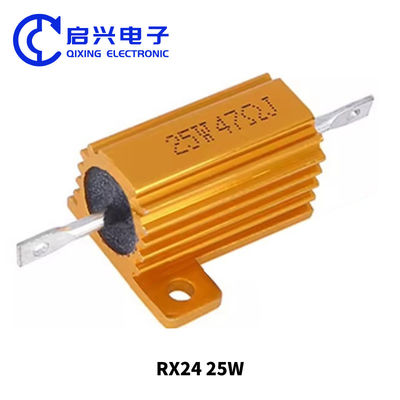 Resistente de caja de aluminio de oro RX24 25w 47 ohm