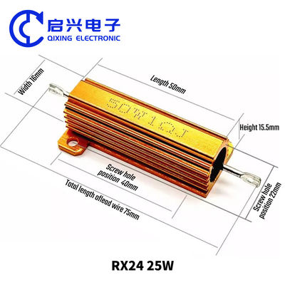 RX24 Oro de aluminio encasillado con alambre de cuerda resistor de potencia resistor de potencia resistor de frenado dinámico