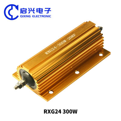 RX24 Resistente de cuerda de alambre de alta potencia RXG24 300w 20 Ohm Casilla de oro de aluminio Resistente de disipación de calor
