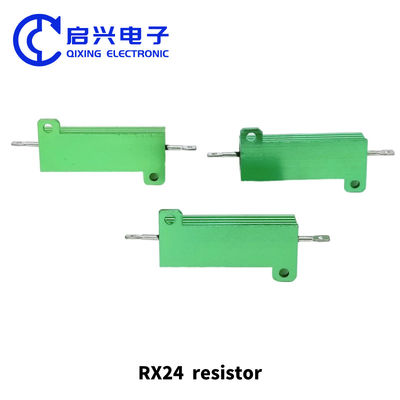RX24 Resistente de caja de aluminio 50w Resistente de carga de envejecimiento de limitación de corriente verde
