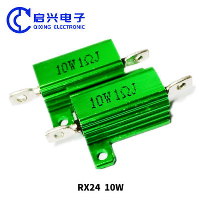 RX24 Casilla de aluminio verde Resistente de cableado LED Resistente de potencia de decodificación 10w
