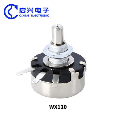Potenciómetro de heridas de alambre de bobina única de 1W 100 Ohm Potentiómetro Wx110