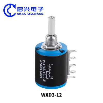 WXD3-12 Precisión de múltiples vueltas Wirewound Potentiometer Deslizante Reostato 5 Vueltas Resistente ajustable