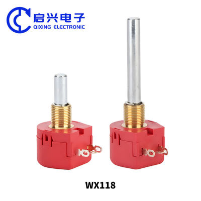 WX118 Potenciómetro de cableado con película de carbono de giro único 1K 2K 5K