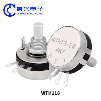 WTH118-2W 100k Potenciómetro de banda doble con interruptor de giro lineal variable de carbono