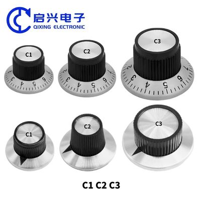 Botón del potenciómetro C1 C2 C3 con núcleo de cobre y parte superior de aluminio para una larga vida útil
