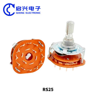 2pcs RS25 Selector rotativo interruptor 1 Polo 11 Posición 500V AC 1 MIN