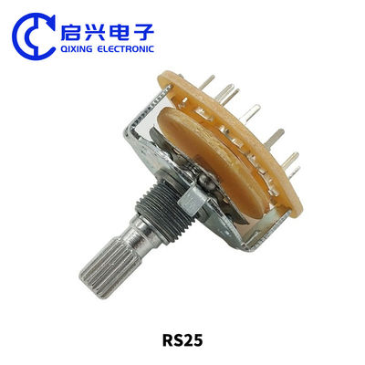 RS25 Potenciómetro industrial interruptores giratorios 2 polos 4 posición