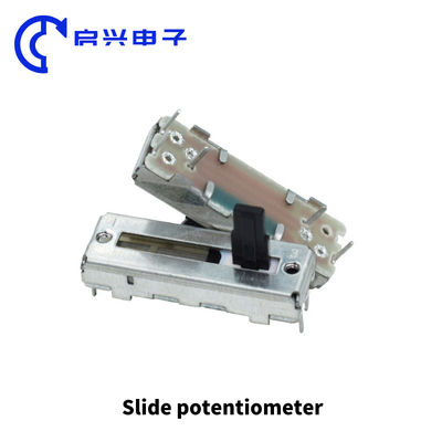 Potenciómetro Fader de mezclador Taidacent de 75 mm longitud del eje B10K 15 mm potencialómetro de doble canal deslizante recto