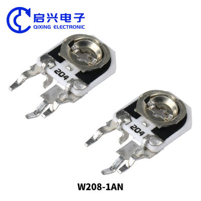 W208 Serie de resistencia ajustable de bobina única Potenciómetro cerámico vidriado de vidrio 0.5w