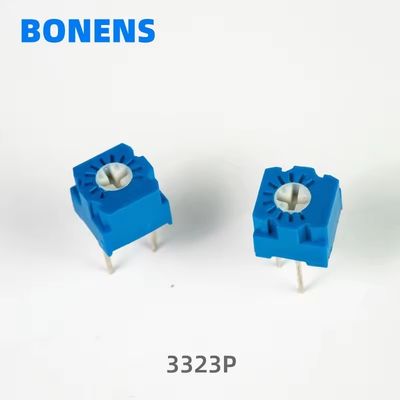3323P Trimmer de vidrio de vidrio de metal de giro único Potenciómetro 1K2K 5k 10k 20k 50K 100K Resistor ajustable de precisión