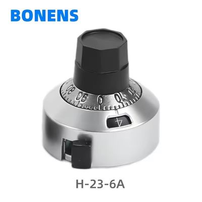 H-23-6A Múltiples giros 0-14 15 giros Control de volumen Domo de marcado digital 3590S 534 Potenciómetro Domo de aluminio 6.4mm