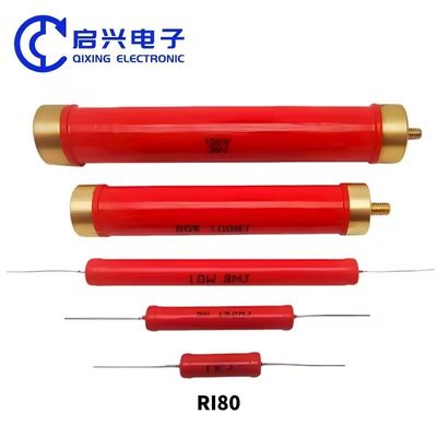 Ri80 10W 20W 30W 50W 100W 200W 300W 500W 1000W 100 Ohm Resistores de alto voltaje cilíndricos fijos