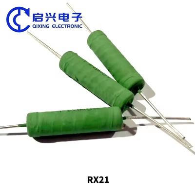 RX21 Pintura verde de alta precisión de potencia fija de cemento Wirewound Resistor 0.5W 1W 2W 3W 4W 5W 6W 8W 10W 12W