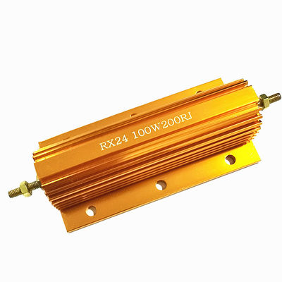 RX24 100W Oro Aluminio Casado Wirewound Resistor de potencia Resistor de potencia Resistor de frenado dinámico