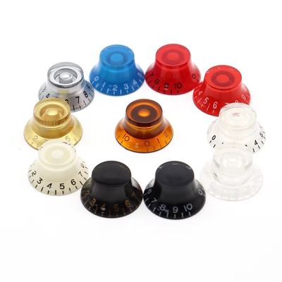 Guitarra eléctrica multicolor Botón de tono de volumen Sombrero derecho Botón de control de velocidad de guitarra de plástico