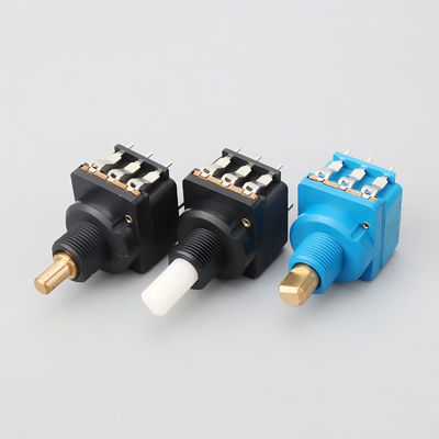 WH116AK Potenciómetro giratorio de película de carbono con interruptor de empuje para instrumentos electrónicos