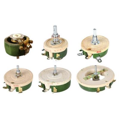 BC1 Resistente de potencia variable Reostato disco redondo Wirewound Resistente ajustable 25W 50W 100W 150w 200W 300W
