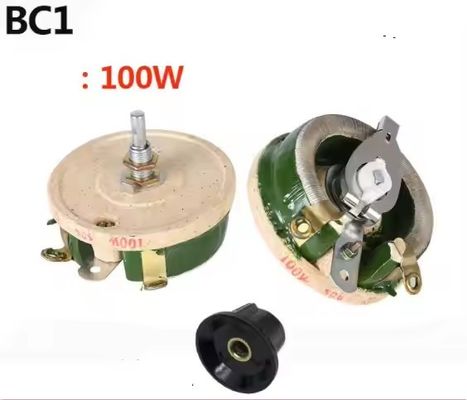 Resistencia de alta potencia de cerámica BC1 ajustable 100W 1Ω Resistencia variable