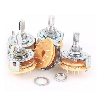 2pcs RS25 Selector rotativo interruptor 1 Polo 11 Posición 500V AC 1 MIN
