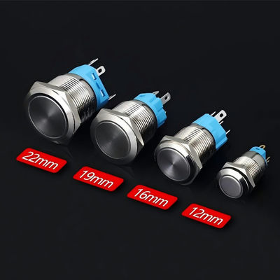 16 mm Iluminación de tamaño cortado Conmutador de botón con 1A de corriente para soluciones de iluminación personalizables