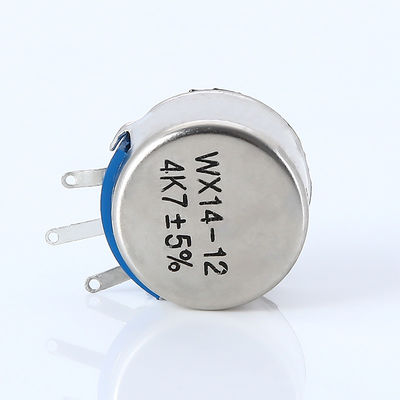 WX14-12 3W Potenciómetro de heridas de alambre de giro único 47R 100R 470R 1K 2K2 3K3 4K7 5K6 10K
