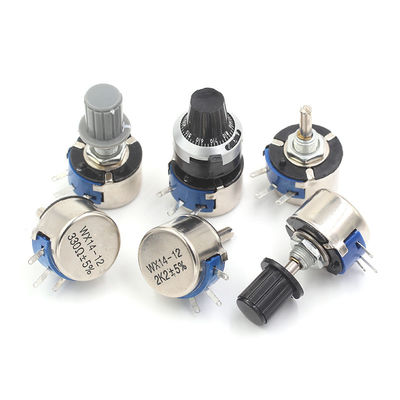 WX14-12 3w potencialómetro ajustable con bobina única 1k 2k2 4k7 10k 22k con perno de 4 mm
