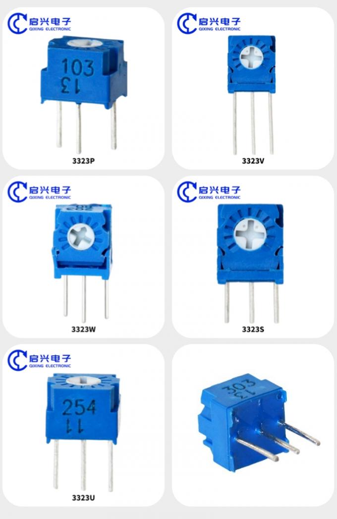 3323 Serie Potenciómetro de corte de vidrio de vidrio de metal de giro único 3323s 1