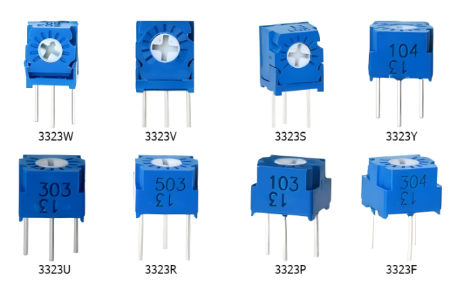 3323 Serie Potenciómetro de corte de vidrio de vidrio de metal de giro único 3323s 4