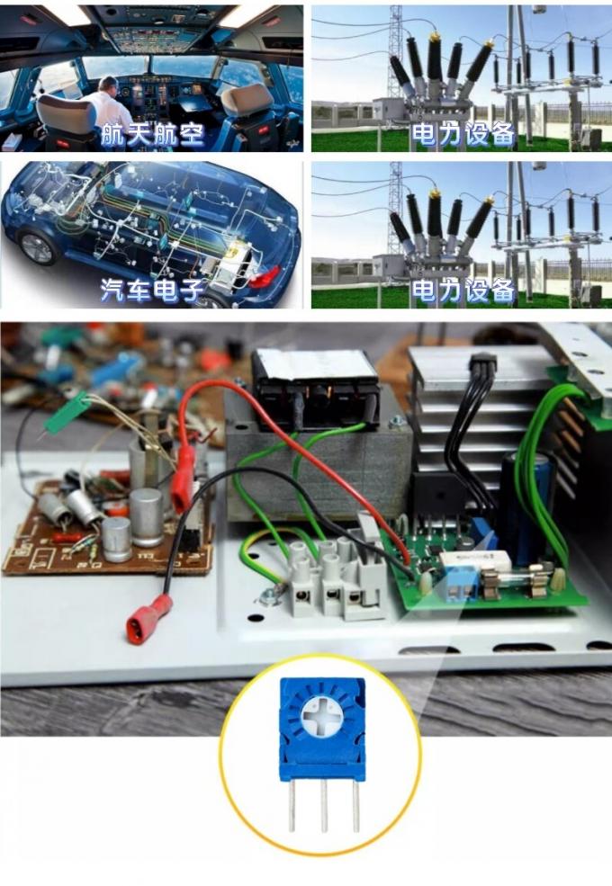 3323 Serie Potenciómetro de corte de vidrio de vidrio de metal de giro único 3323s 5