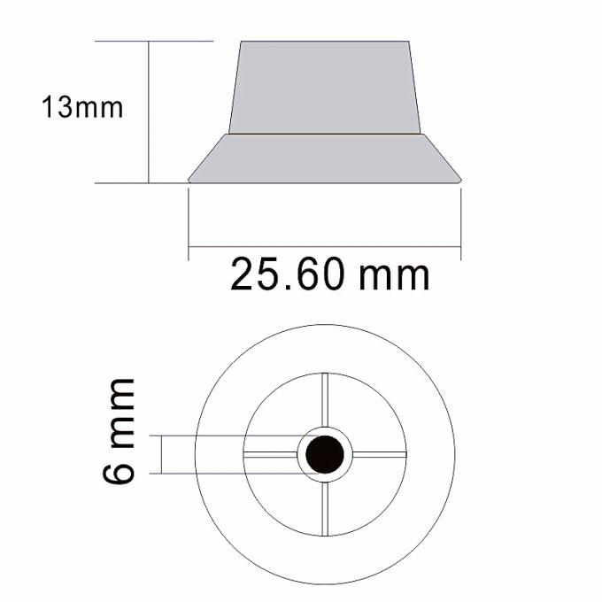 6X18T Pulsera de control de volumen de la guitarra con enrejado 6