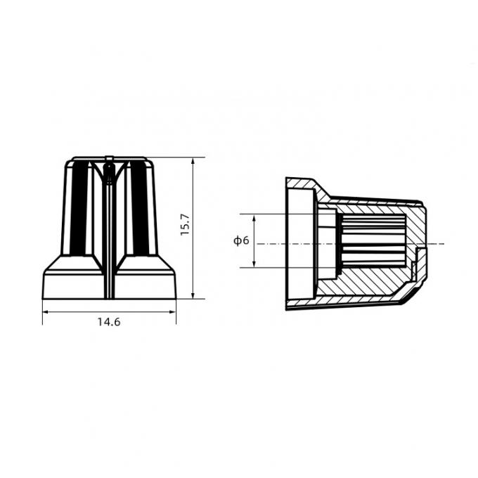 AG1 D Eje 15X16mm Botones de potenciales de plástico Varios tipos Accesorios electrónicos 6