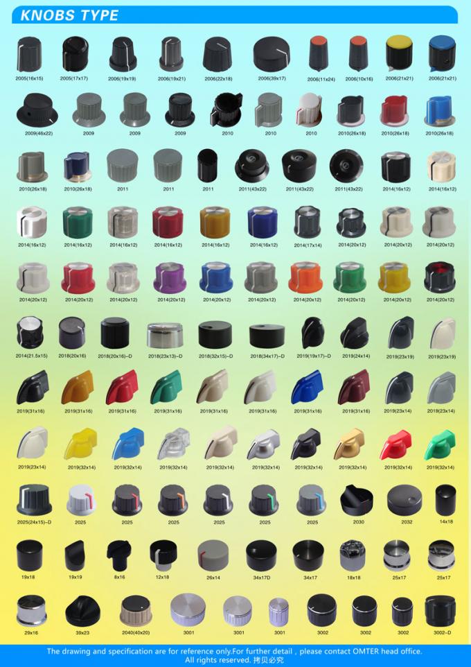 AG1 D Eje 15X16mm Botones de potenciales de plástico Varios tipos Accesorios electrónicos 11