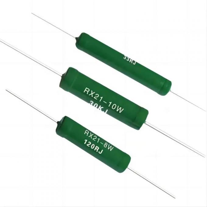 RX21 Pintura verde de alta precisión de potencia fija de cemento Wirewound Resistor 0.5W 1W 2W 3W 4W 5W 6W 8W 10W 12W 0
