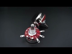 WTH118-2W 100k Potenciómetro de banda doble con interruptor de giro lineal variable de carbono