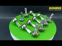 Potenciómetro de película de carbono con interruptor y pasador curvo RV17