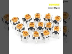 RM063 amarillo con un solo giro potencialómetro de corte de película de carbono 500 ohm 1k 5K 50K